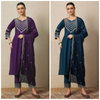 Lotus By Nsf Roman Silk With  Embrodeiry Work Kurti With Bottom Dupatta Online Wholesale